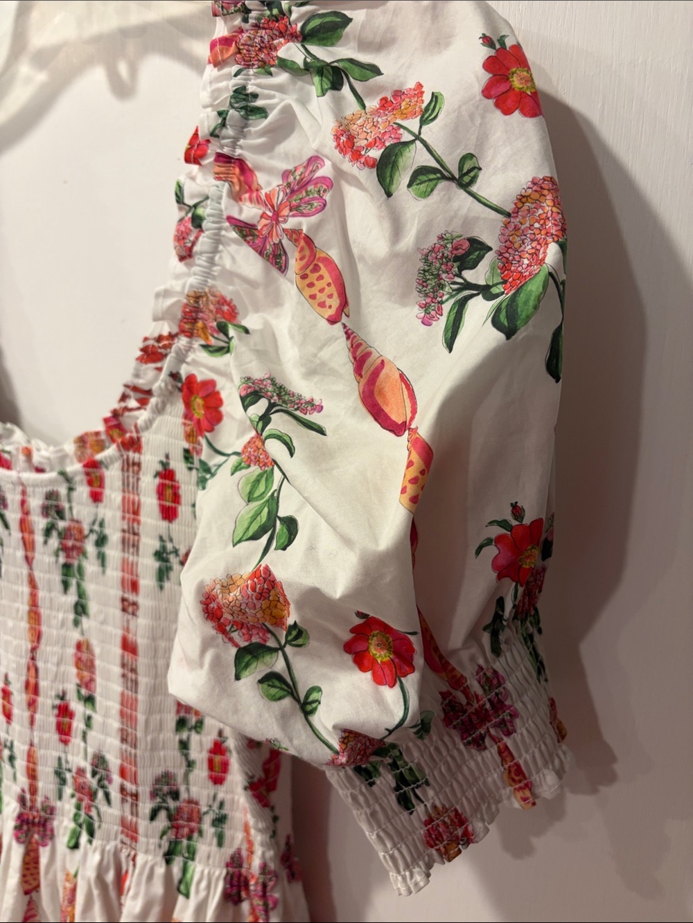 Hill House The White Floral Smocked Babydoll Dress - Picture 4 of 6